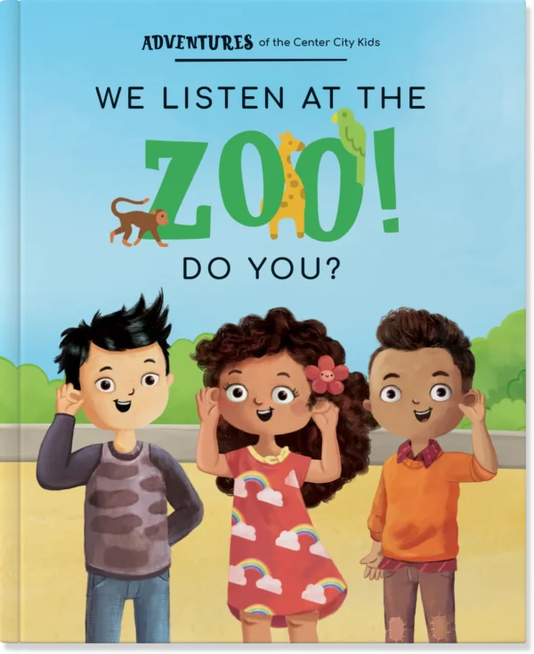 Book cover: We listen at the zoo, do you?