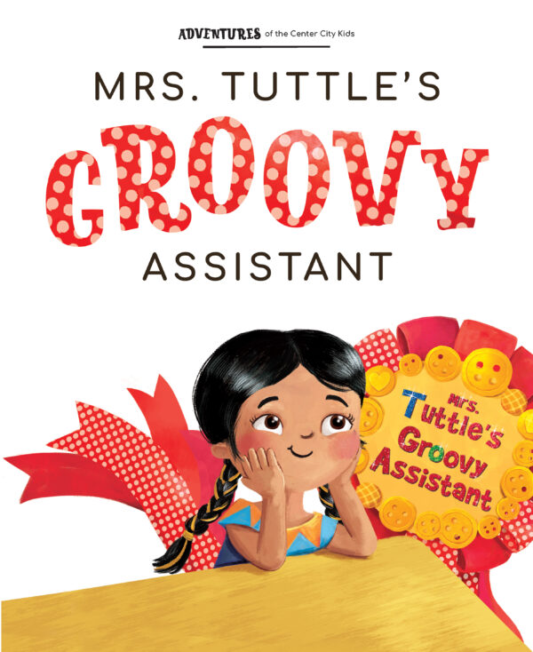 Page preview with illustration of a dreaming girl and with text "Mrs. Tuttle's Groovy Assistant"